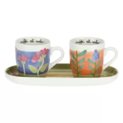 Set 2 mug con vassoio in porcellana Sorprese di Pasqua - Thun