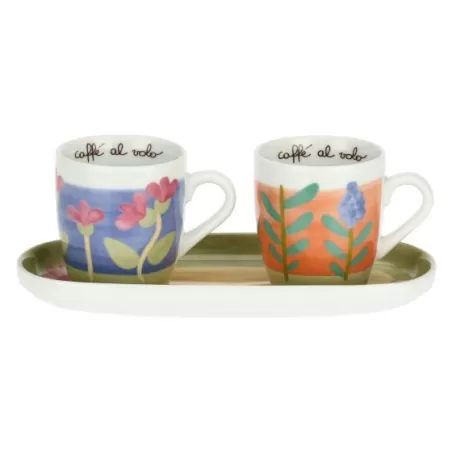 Set 2 mug con vassoio in porcellana Sorprese di Pasqua - Thun
