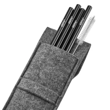 Cannuccia di vetro future, nera 18 Cm. 4 - Gefu