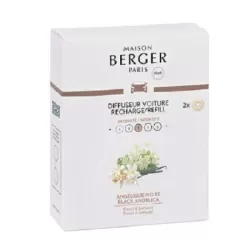 Ricarica in ceramica per Auto Angélique Noire / Angelica nera - Lampe Berger