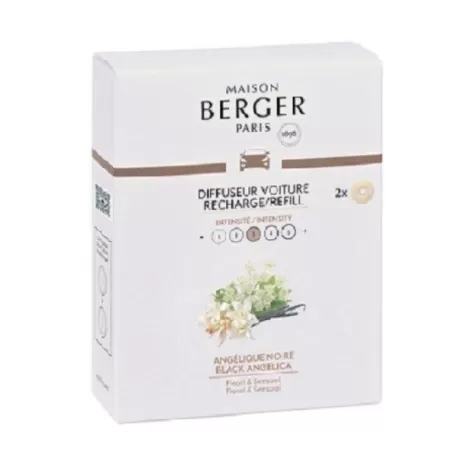 Ricarica in ceramica per Auto Angélique Noire / Angelica nera - Lampe Berger