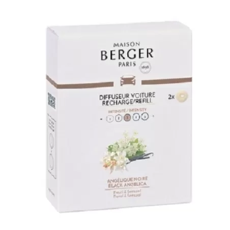 Ricarica in ceramica per Auto Angélique Noire / Angelica nera - Lampe Berger