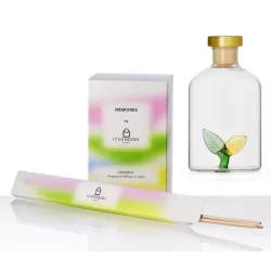Memories, Profumatori + fragranza, Profumatore foglie 250 ml + fragranza lavanda + bastoncini - Ichendorf