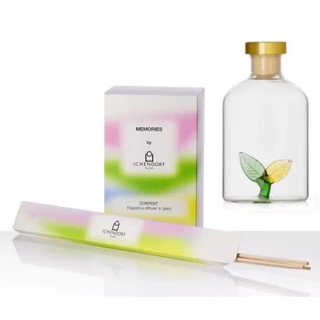 Memories, Profumatori + fragranza, Profumatore foglie 250 ml + fragranza lavanda + bastoncini - Ichendorf