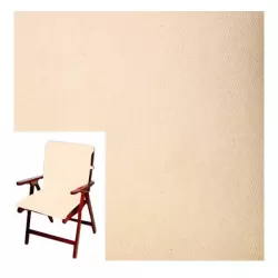 Cuscino ecru per sedia con schienale basso Cm.50+45x45x5