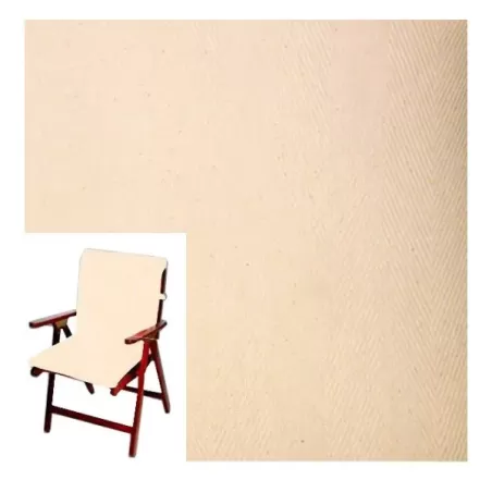 Cuscino ecru per sedia con schienale basso Cm.50+45x45x5