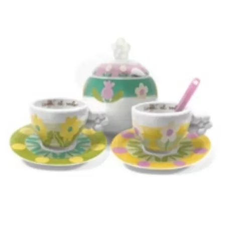 Set 2 tazzine caffe con zuccheriera in porcellana Florianne primavera - Thun