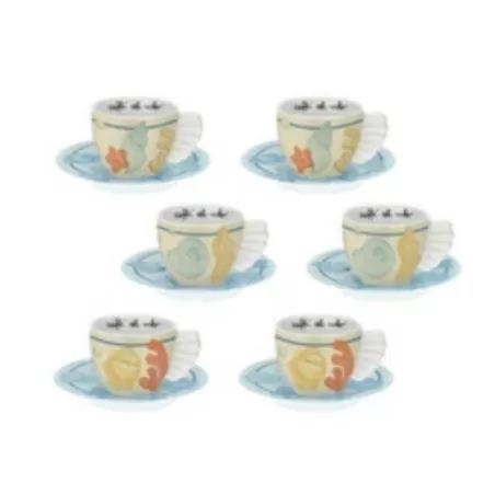 Set 6 tazzine caffe in porcellana Mare da amare - Thun
