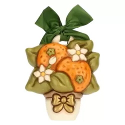 Formella con arance in ceramica, media - Thun