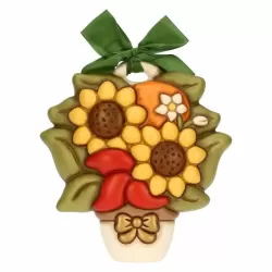 Formella con girasoli in ceramica, grande - Thun