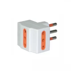 Adattatore triplo spina 10 amper 3 presa 10 amper bianco