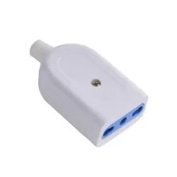 Presa diritta 10/16 amper bianca