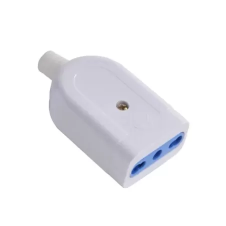 Presa diritta 10/16 amper bianca