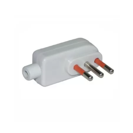 Spina angolare piatta 16 amper bianca