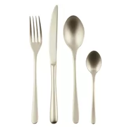 Taste, Servizio 24 posate monoblocco antique pvd champagne - Sambonet