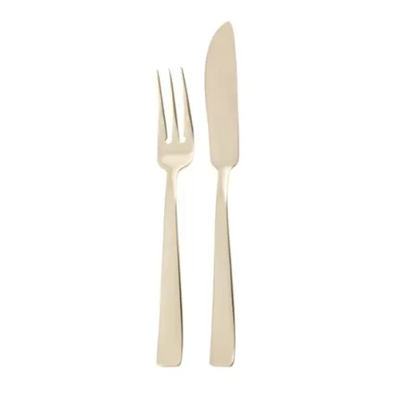 Flat, Servizio 24 posate pesce pvd champagne - Sambonet