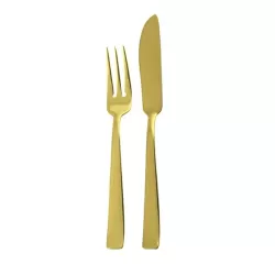 Flat, Servizio 24 posate pesce pvd gold - Sambonet
