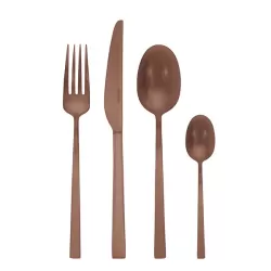 Linea Q, Servizio 24 posate monoblocco vintage pvd copper - Sambonet