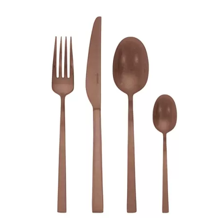 Linea Q, Servizio 24 posate monoblocco vintage pvd copper - Sambonet