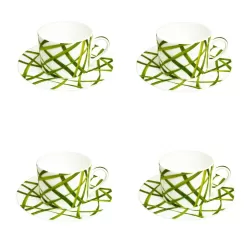 Life In Green, Tazza Te con piatto 4 pezzi - Taitu