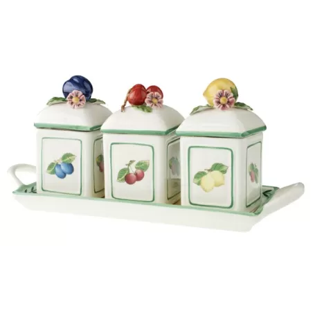 French Garden Charm Marmell. 3pz c. vassoio - Villeroy & Boch