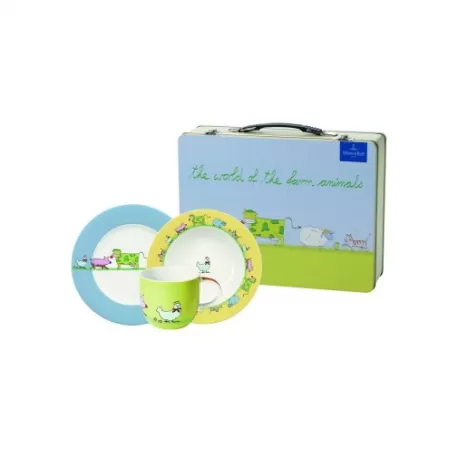Farm Animals Set 3pz. c.valigia d.met. - Villeroy & Boch