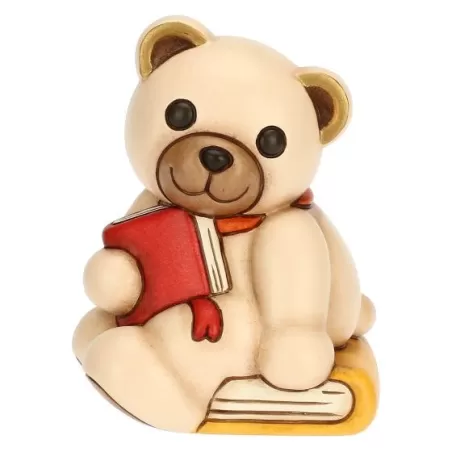Teddy con libro in ceramica - Thun
