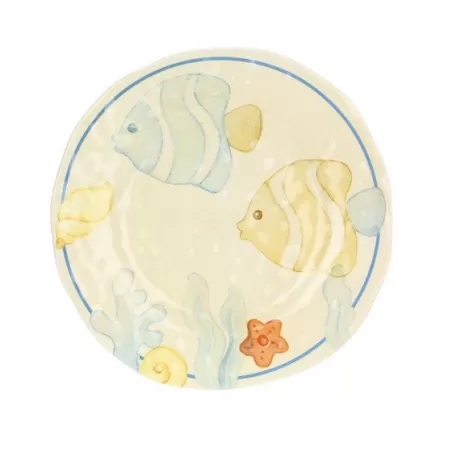 Set 2 piatti piani in melamina Mare da amare - Thun