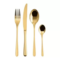 Taste, Servizio 24 posate monoblocco pvd gold - Sambonet