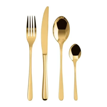 Taste, Servizio 24 posate monoblocco pvd gold - Sambonet