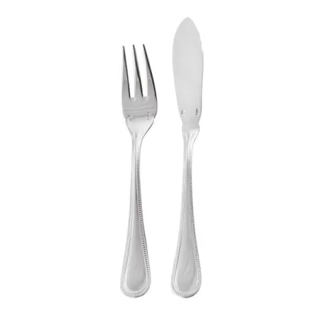Perles, Servizio 24 posate pesce inox argentato - Sambonet