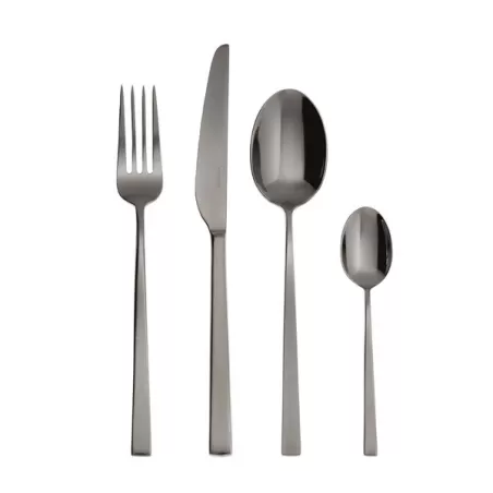 Linea Q, Servizio 24 posate monoblocco pvd black - Sambonet