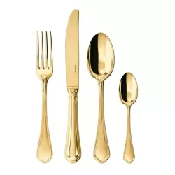 Filet Toiras, Servizio 24 posate monoblocco pvd gold - Sambonet