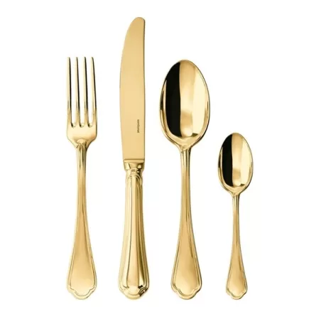 Filet Toiras, Servizio 24 posate monoblocco pvd gold - Sambonet