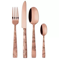 Jungle, Servizio 24 posate monoblocco pvd copper - Sambonet