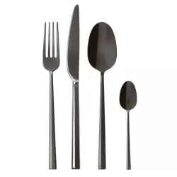 Rock, Servizio 24 posate monoblocco pvd 2black - Sambonet