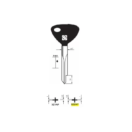 Chiave Spillo, Fiam - XZ2AP - Silca