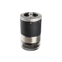 Maestro, Macinapepe Cm. 11,0, legno, vetro, acciaio inox grigio scuro - Peugeot