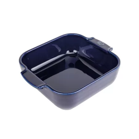 Appolia, Pirofila - Quadrato - 21,0 cm x 17,5 cm - h 6,0 cm - 1,100 l, Gres blu - Peugeot