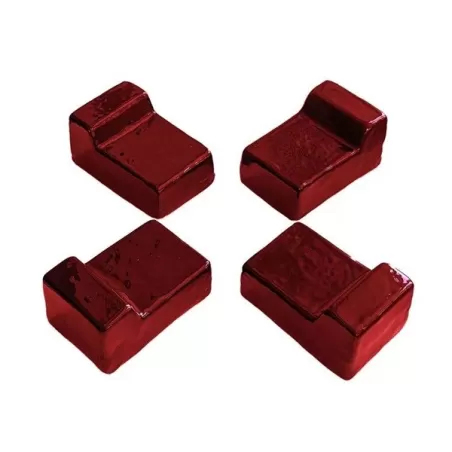 Set di piedini in ceramica per barbecue a carbone in ceramica rosso - Kamado Bono
