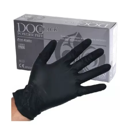 Guanti nitrile doc black powder free Pz.100 L