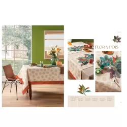 Flora pois, Tovaglia antimacchia Cm.155x270, 10 posti - L'oca Nera 2