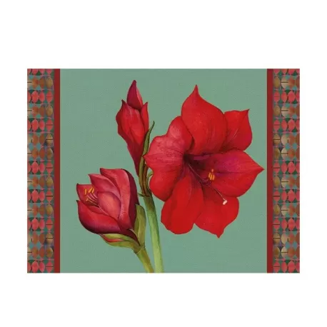 Tovaglietta rigida ottanio Cm.39x29,5 - Amaryllis - L'oca Nera