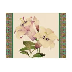 Tovaglietta rigida avorio Cm.39x29,5 - Giglio orientale - L'oca Nera