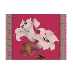 Tovaglietta rigida magenta Cm.39x29,5 - Giglio orientale - L'oca Nera