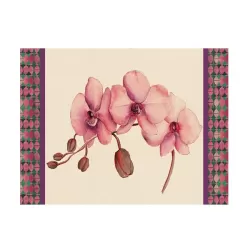 Tovaglietta rigida avorio Cm.39x29,5 - Orchidea - L'oca Nera