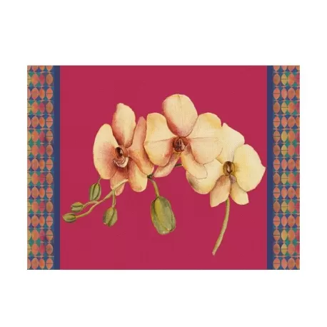 Tovaglietta rigida magenta Cm.39x29,5 - Orchidea - L'oca Nera