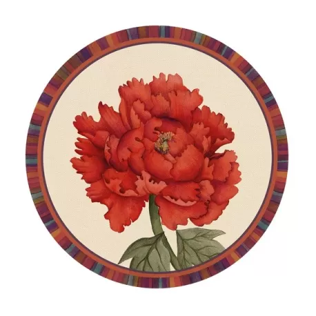 Tovaglietta rigida avorio Cm.39 - Peonia - L'oca Nera