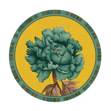 Tovaglietta rigida gialla Cm.39 - Peonia - L'oca Nera