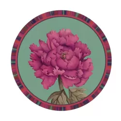 Tovaglietta rigida ottanio Cm.39 - Peonia - L'oca Nera